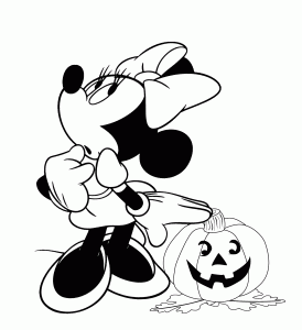 Minnie y una calabaza