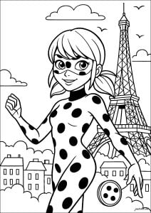 Dibujos para colorear para niños gratis de miraculous lady bug