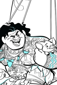 Dibujo gratis de Moana para imprimir y colorear