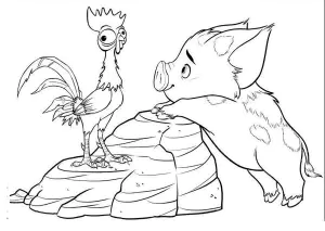 Páginas Para Colorear De Moana Para Imprimir