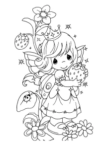 Dibujo Gratis De Precious Moments Para Imprimir Y Colorear