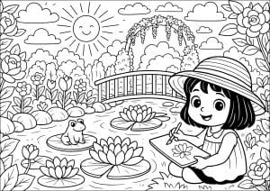Un hermoso día en el jardín