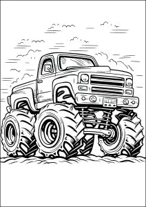 Enorme Libro Para Colorear De Monster Truck