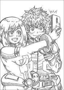 Dibujos para colorear de my hero academy gratis para niños