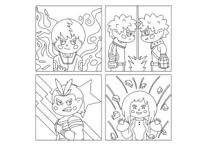 Dibujos para colorear para niños de my hero academy