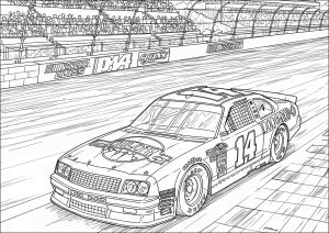 Coche Nascar a toda velocidad