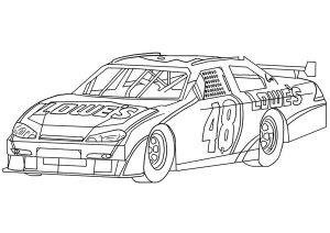 Divertidas páginas para colorear de Nascar para niños