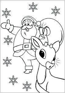 Rudolph el reno de la nariz roja y Papá Noel