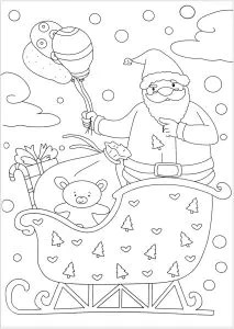 Papá Noel Bajando Por La Chimenea