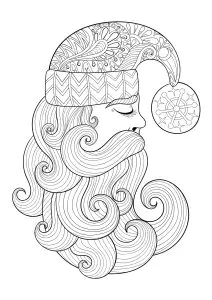 Cabeza Y Motivos De Papá Noel