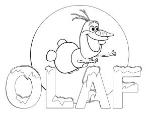 Páginas para colorear gratis de olaf de frozen