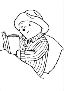 Dibujos para colorear gratis para niños de oso paddington