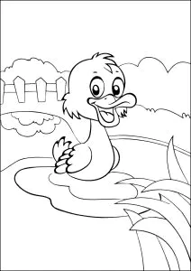 Pato Feliz En Un Estanque
