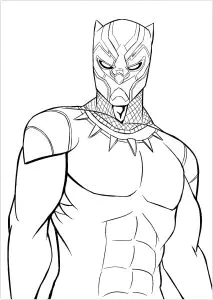 Imagen de pantera negra para descargar y colorear