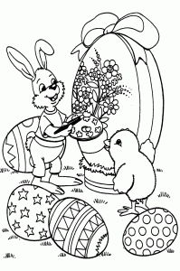 Dibujo de Pascua para descargar y colorear