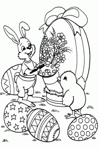 Dibujo De Pascua Para Descargar Y Colorear