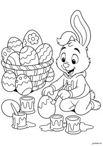 Dibujos para colorear para niños gratis de pascua de resurrección