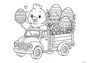Entrega Exprés De Huevos De Pascua Por Un Pollito