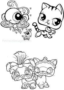 4 Petshops Para Colorear Para Niños
