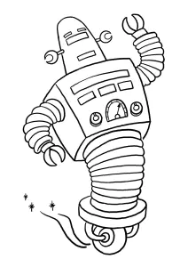 Robot Para Colorear Para Niños