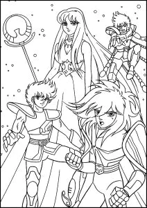 Dibujo Para Colorear Los Caballeros Del Zodíaco