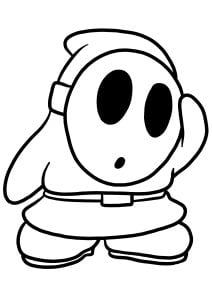 Dibujos para colorear gratis para niños de shy guy