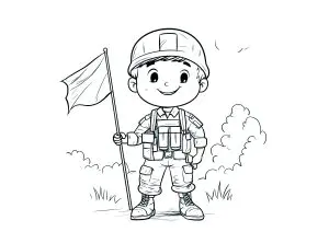 Soldado Y Su Bandera