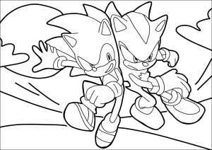 Shadow el erizo con Sonic