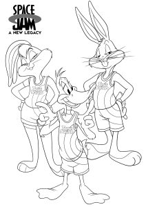Dibujos Para Colorear Para Niños Gratis De Space Jam