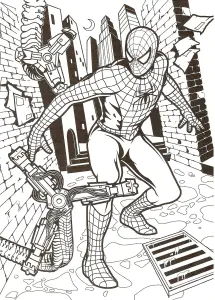 Páginas para colorear de Spiderman para niños