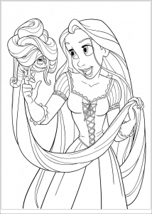 Dibujos para colorear de Tangled Rapunzel para imprimir