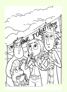 Imagen imprimible de tormenta de albóndigas gigantes