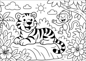Dibujos Para Colorear De Tigres Para Imprimir