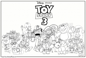 Páginas para colorear gratis de Toy Story