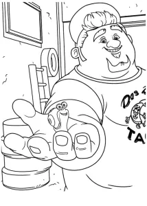 Imagen turbo para descargar y colorear