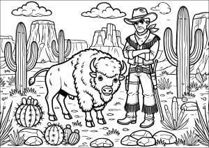 Far West: Vaqueros Y Búfalos En El Desierto Americano