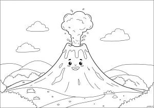 Volcán En Plena Erupción, Pero Sonriente