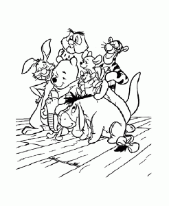 Páginas para colorear gratis de Winnie the Pooh