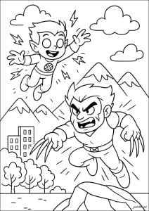 Dibujos para colorear gratis de x men para descargar