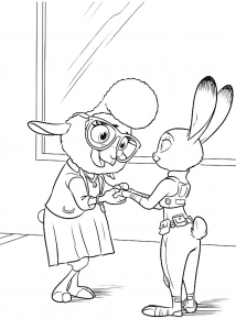 Dibujos para colorear para niños gratis de Zootopía