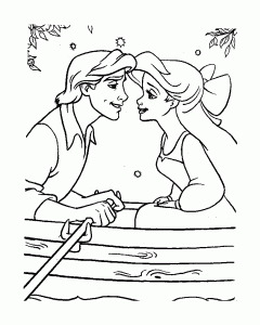 Eric e Ariel: cena romântica
