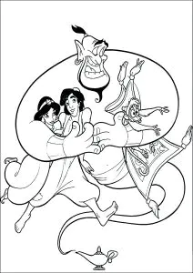 Aladino, O Génio, Jasmine E Abu