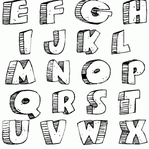 Alphabet Relief à Colorier