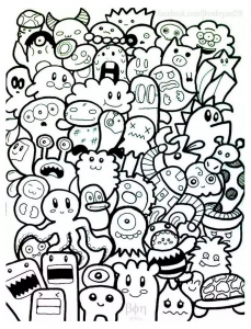 Desenhos para colorir de arte-doodle para imprimir