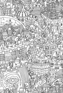 Desenhos Para Colorir Para Crianças Gratuitos De Arte Doodle