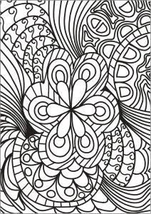 Doodle Com Uma Flor Central