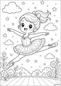 Pequena dançarina feliz