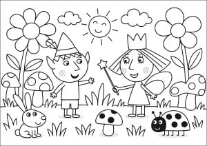 Desenhos para colorir para crianças de O Pequeno Reino de Ben e Holly para baixar Desenhos para colorir gratuitos de o pequeno reino de ben e holly para imprimir