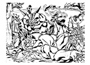 Grande herói imprimível 6 páginas para colorir para crianças