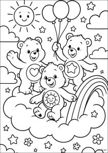 Desenhos para colorir para crianças de bisounours